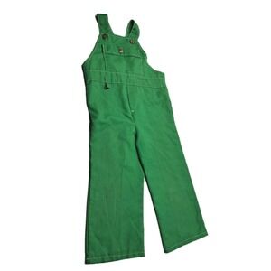 Vintage Buster Brown Green Overalls Boys 3T Clasdice Preppy USA